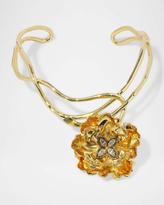 Jardin Gold Rose Collar